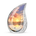 thumbnail image 1 of Sunset Mini Urns, Small Urn for Ashes Adult Male, Keepsake Urns for Human Ashes, Cremation Urn for Ashes Mother 3inch, Funeral Urns for Adult Ashes Women, Memorials Urns for Dad, Metal Urn Pack of 1, 1 of 2