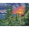 thumbnail image 1 of Sunset Mountain | Cross Stitch Needlework Embroidery Kits (print, 1 of 6