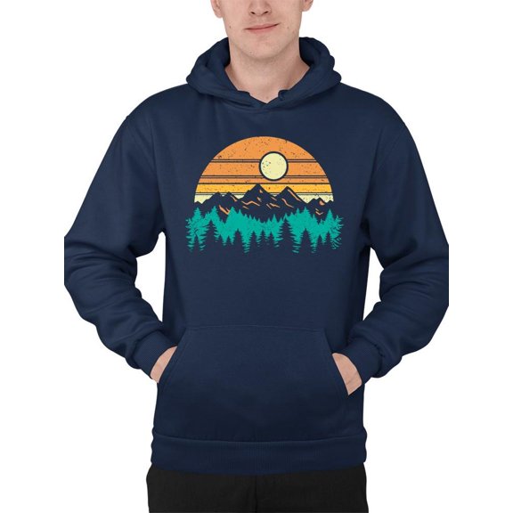 Sunset Mountain Graphic Hoodie Men's