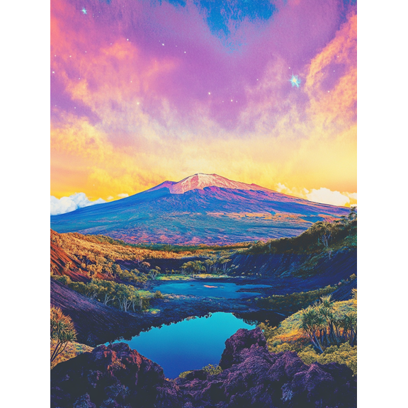Sunset Mountain Lake Canvas Print/Wall Art Suitable for Living Room Bedroom Office Yoga Studio and Hotel Decoration.