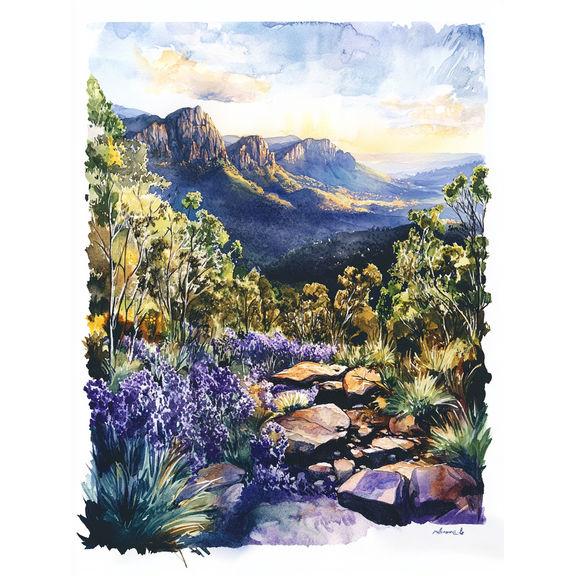 Sunset Mountain Landscape Canvas Print/Wall Art Perfect for Living Room Bedroom Office Hallway and Hotel Decoration.