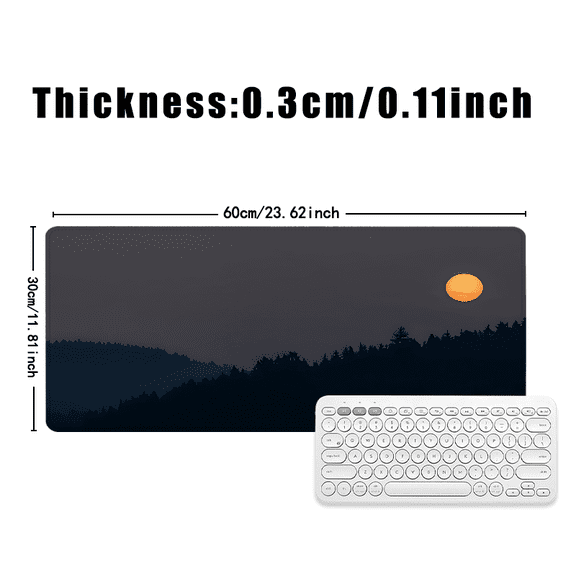 Sunset Mountain Ridge Mouse Pad 31.5 x 11.82 Inches Rubber Desk Accessory for Office and Home Use