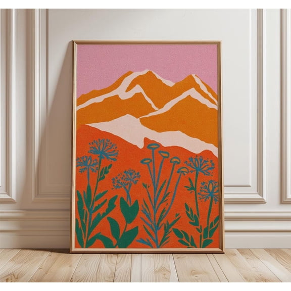 Sunset Mountain Wall Art Unframed Poster Poster Size 24''x36'' GoldenGate Collective