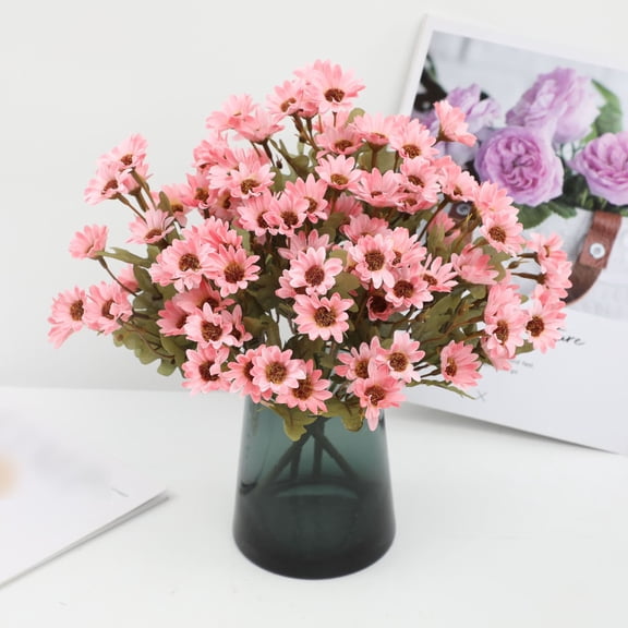Sunset Mums Fall Floral Arrangement Realistic Silk Flowers For Home Windproof