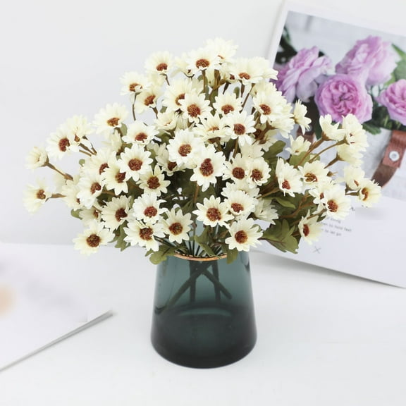 Sunset Mums Fall Home Realistic Silk Floral Arrangement For Living Room Bedroom Windproof Flowers