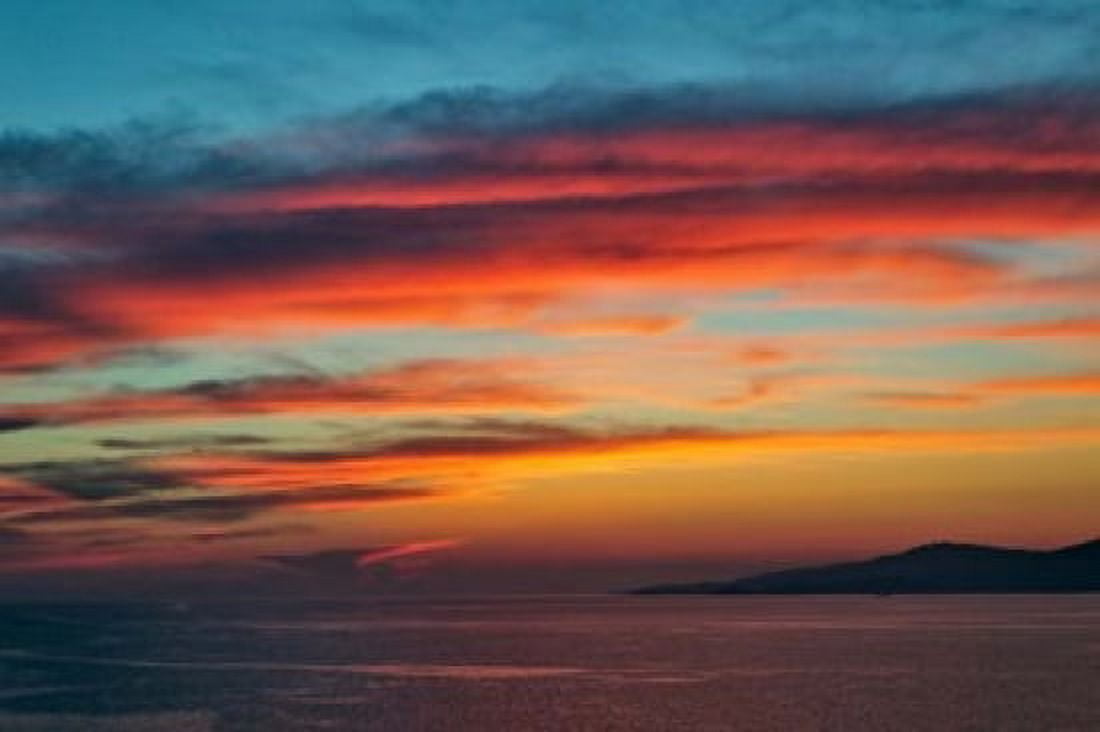 Sunset Mykonos Greece Canvas Art - Adam Jones DanitaDelimont (35 x 23)
