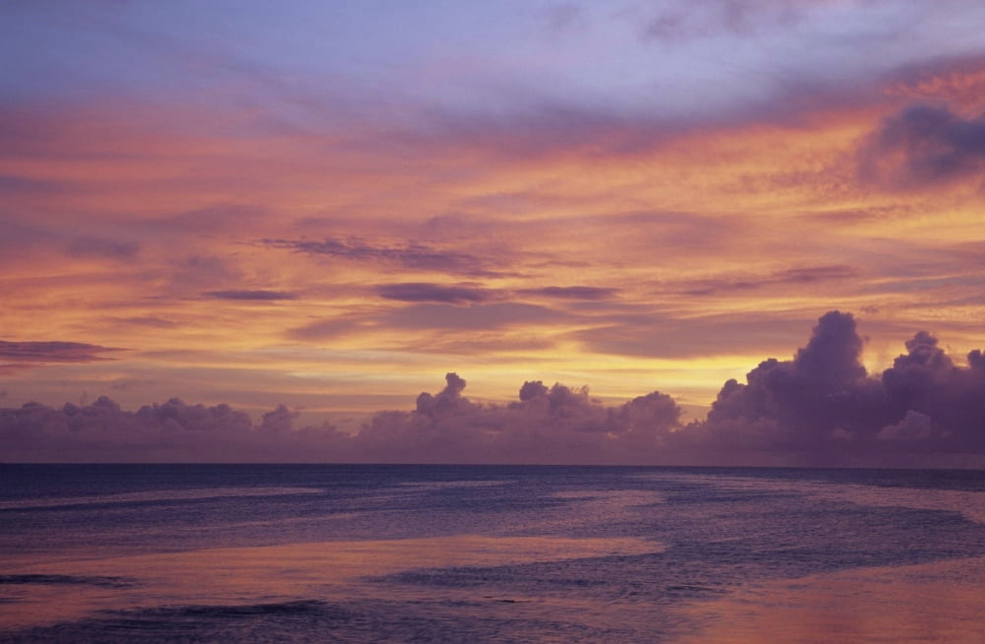 Sunset Near Kwajalein Atoll Micronesia Canvas Art - Dave Fleetham Design Pics (34 x 22)