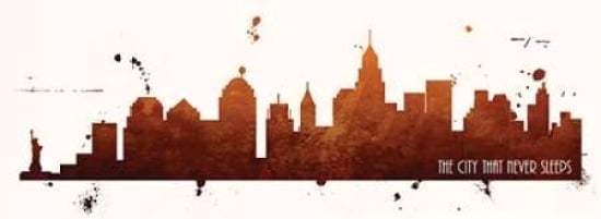 Sunset New York Canvas Art - Anna Quach (24 x 48)