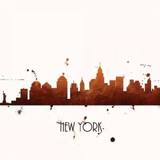 Sunset New York - Sq Canvas Art - Anna Quach (24 x 24)