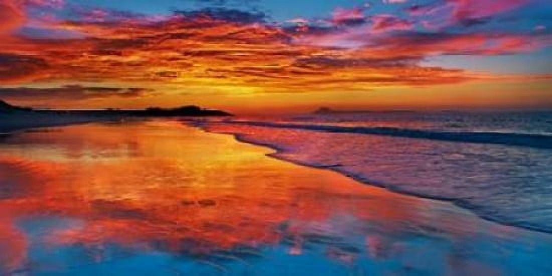 Sunset North Island New Zealand Canvas Art - Frank Krahmer (10 x 20)