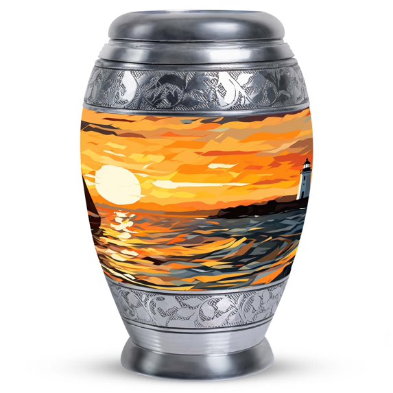 Sunset Ocean ViewUrns For Human Ashes, Keepsake Urns For Ashes, Urn For Ashes Adult Male, Funeral Urns For Adult Ashes Women, Decorative Urns For Mom Ash, Miniature Urns For Human Ashes 3inch, 1pcs