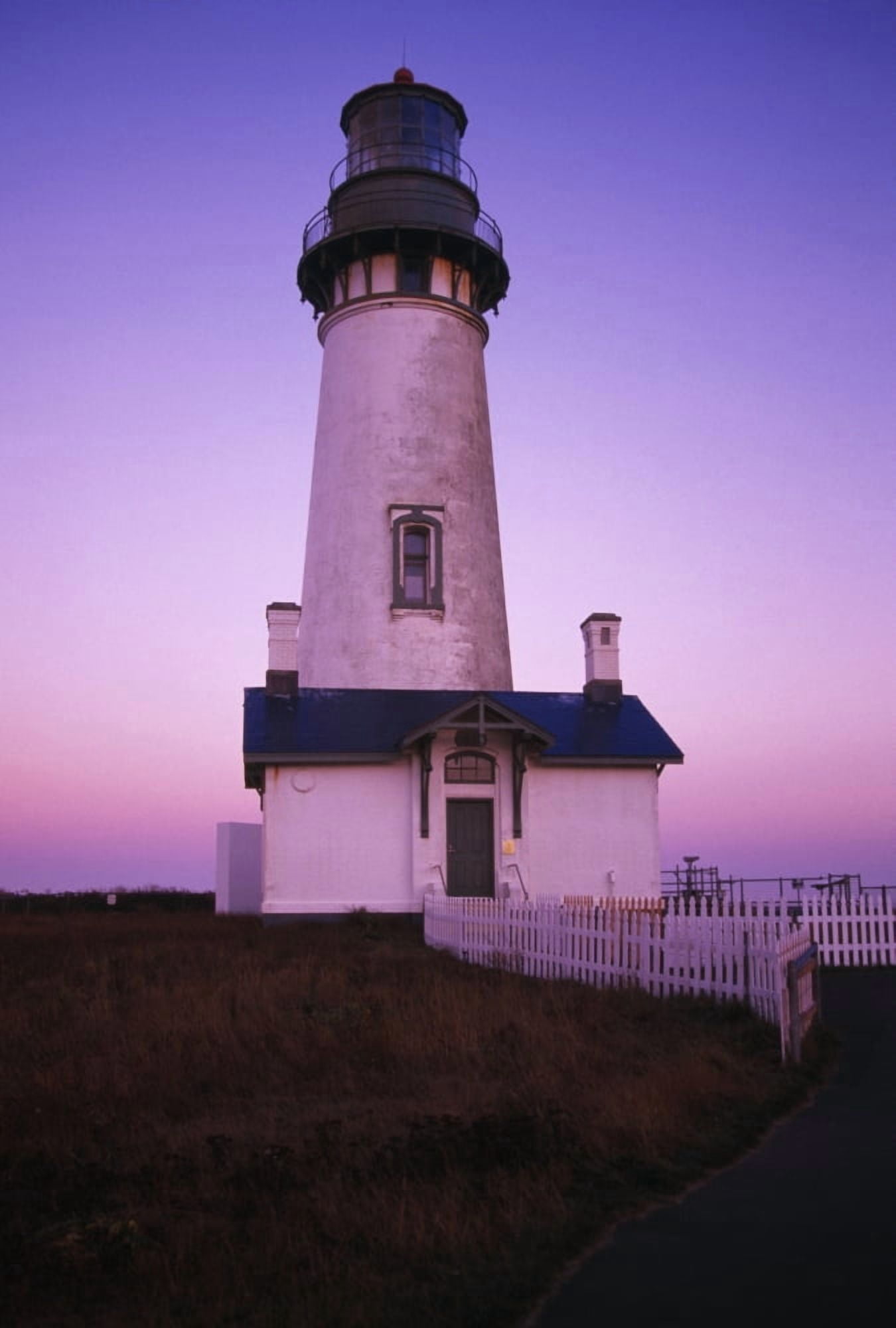 Sunset On Yaquina Head Lighthouse Canvas Art - Natural Selection Craig Tuttle Design Pics (24 x 36)