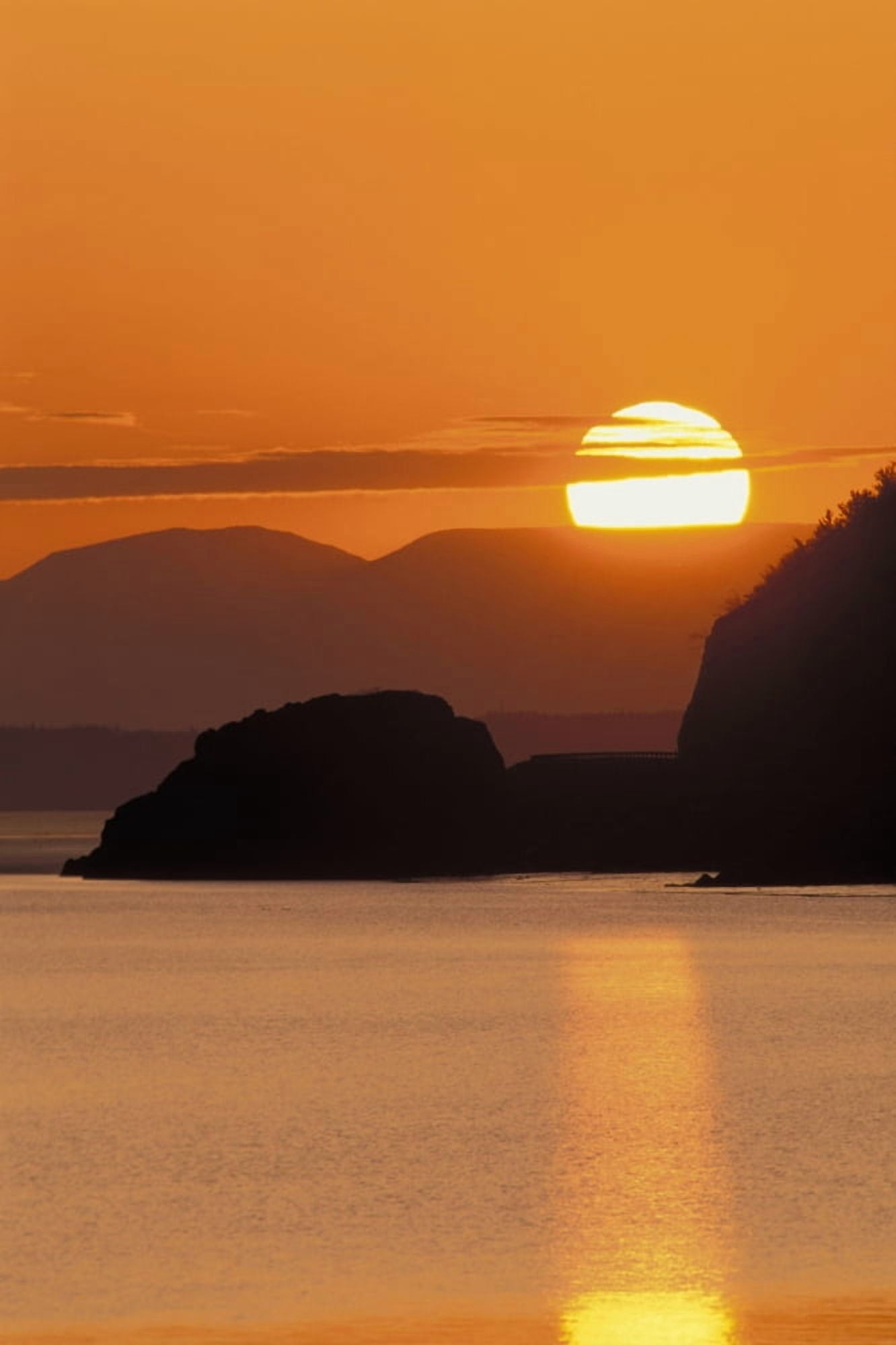 Sunset Over Ak Range & Cook Inlet Turnagain Arm Sc Ak Summer Canvas Art - Cliff Riedinger Design Pics (24 x 38)
