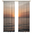 thumbnail image 1 of Sunset Over Calm Sea Sheer Window Curtains for Living Room Kitchen Bedroom Tulle Voile Hanging Curtain, 1 of 5