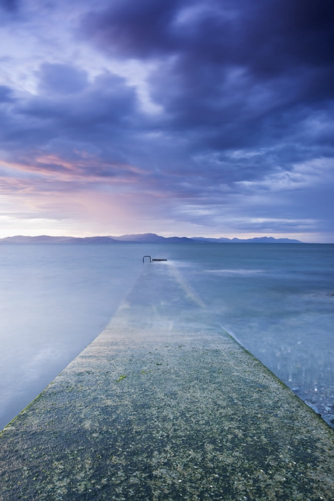 Sunset Over Dundalk Bay County Louth Ireland Canvas Art - Peter McCabe Design Pics (12 x 19)