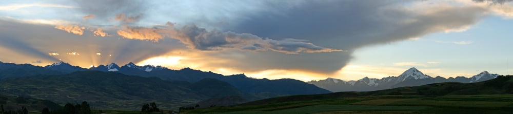 Sunset Over The Andes Mountains Near Cusco Peru Canvas Art - Robert Postma Design Pics (44 x 9)
