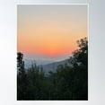 thumbnail image 1 of Sunset Over The Mountains Poster Wall Art, Modern Wall Decor, 12x18 UNFRAMED, 1 of 3