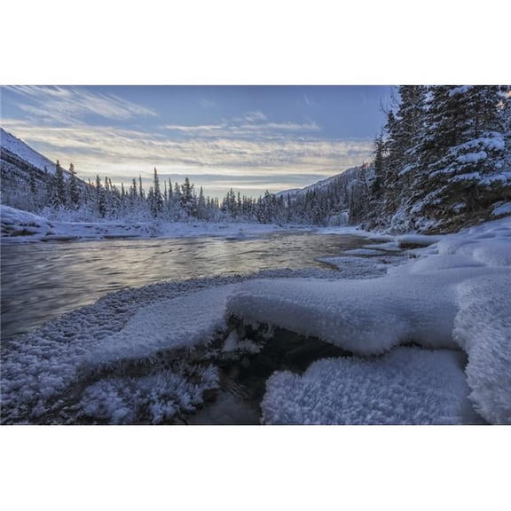 Sunset Over The Wheaton River Near Whitehorse - Yukon Canada Poster Print - 38 x 24 in. - Large
