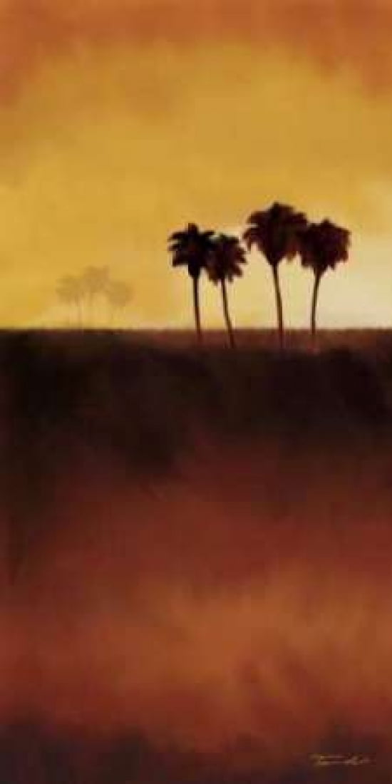 Sunset Palm II Canvas Art - Tandi Venter (10 x 20)