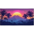 thumbnail image 1 of Sunset Palm Leaves Beach Towel Oversized Quick Dry Towels Pool Accessories Cruise Essentials Vacation Gifts Summer Must Have for Swimming Camping Travel, 1 of 3