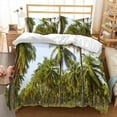 Sunset Palm Trees Duvet Cover Set 3Pcs Bedding Sets Quilt Cover with 2 Pillow Shams Full King