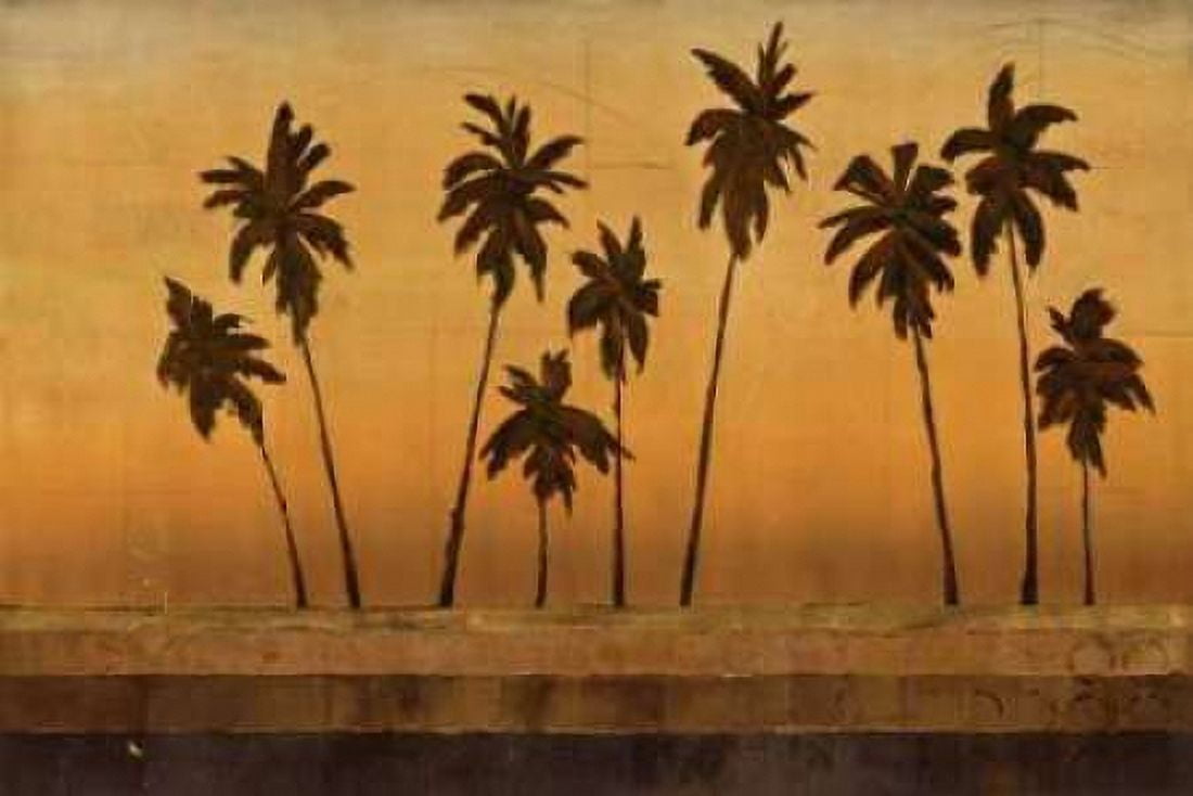 Sunset Palms II Canvas Art - Cheryl Martin (12 x 18)