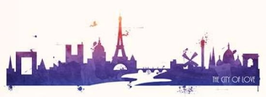 Sunset Paris Canvas Art - Anna Quach (10 x 20)