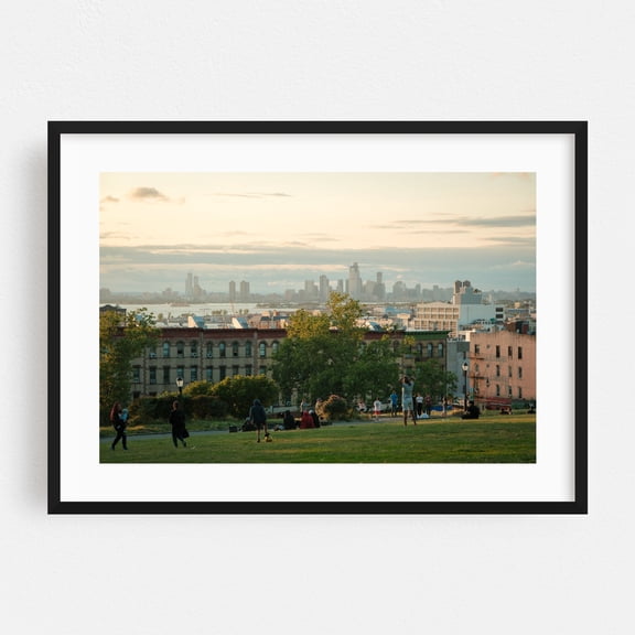 Sunset Park Views, Brooklyn 02 - Brooklyn New York Photography Cityscape Skyline Scenic Architecture Landscape Black Framed Wall Art Print 5 x 7 inches