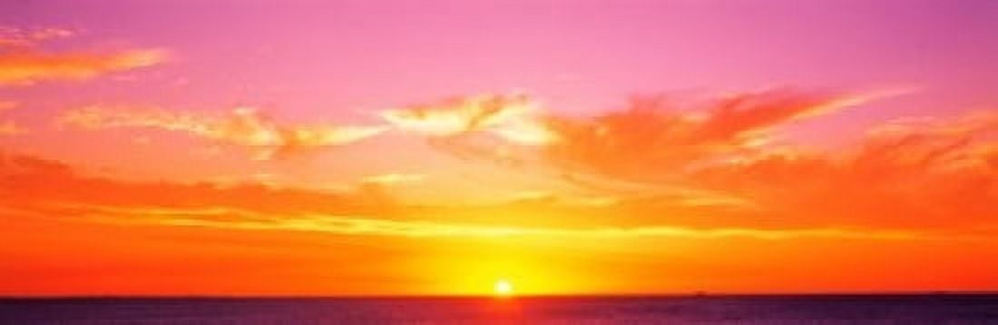 Sunset Perth Australia Canvas Art - Panoramic Images (18 x 6)