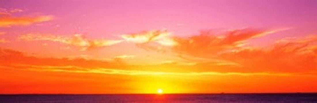 Sunset Perth Australia Canvas Art - Panoramic Images (36 x 12)