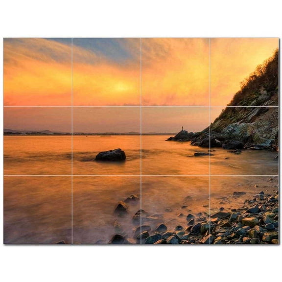 Sunset Photo Ceramic Tile Mural Kitchen Backsplash Bathroom Shower 405902-L43