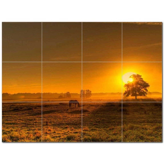 Sunset Picture Ceramic Tile Mural Kitchen Backsplash Bathroom Shower 405985-XL43
