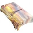 thumbnail image 1 of Sunset Pink Tablecloth Decor Paris Eiffel Tower Romance Table Cloth Dining Room Kitchen Table Cover 60" X 84" Oblong/Rectangle, 1 of 6