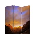 thumbnail image 1 of Sunset Plateau Print Foldable Canvas Screen with 3 Panels in Multicolor, 1 of 7