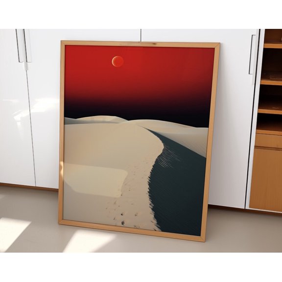 Sunset Poster - Maximalist Print - Psychedelic Art - Trippy Poster - Wall Art, Modern Wall Decor, 8x12 UNFRAMED