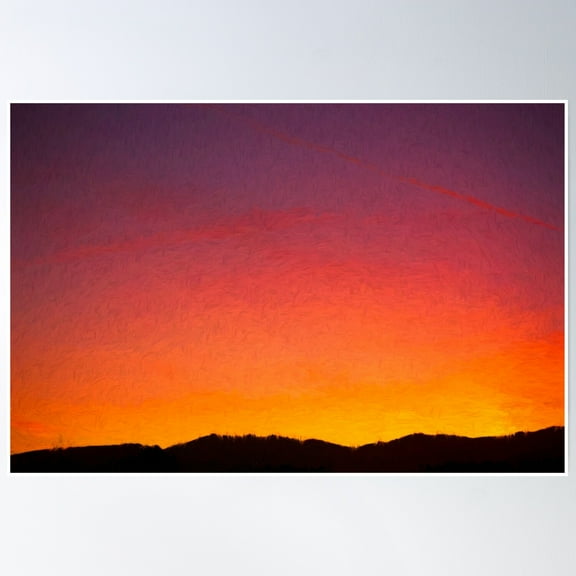 Sunset Poster Wall Art, Modern Wall Decor, 8x12 UNFRAMED
