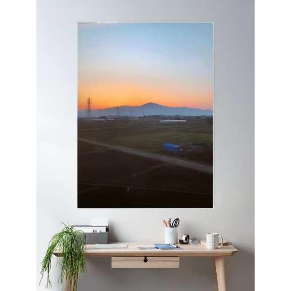 Sunset Poster Wall Art, Modern Wall Decor For Living Room Bedroom, 12x18 UNFRAMED