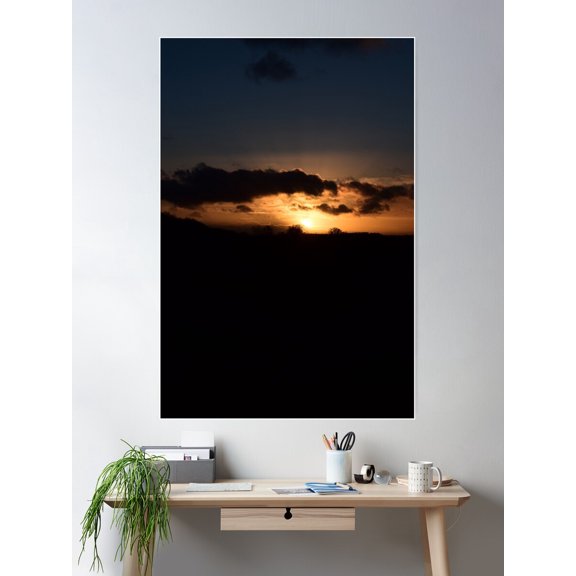 Sunset Poster Wall Art, Modern Wall Decor For Living Room Bedroom, 16x24 UNFRAMED