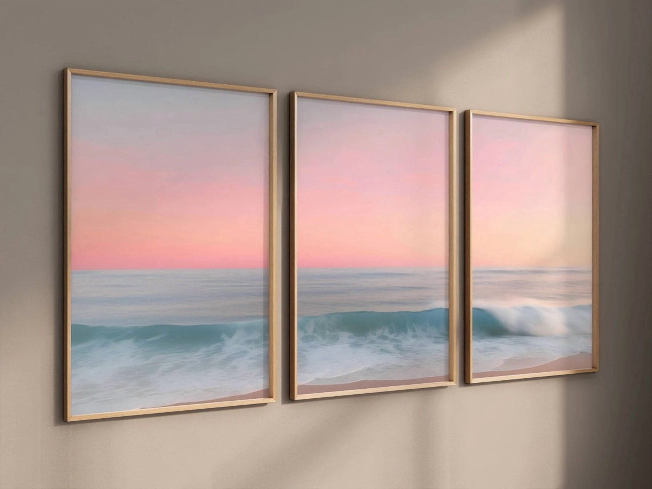 Sunset Posters Ocean Poster Set Neutral Poster Beach Landscape Coastal ...