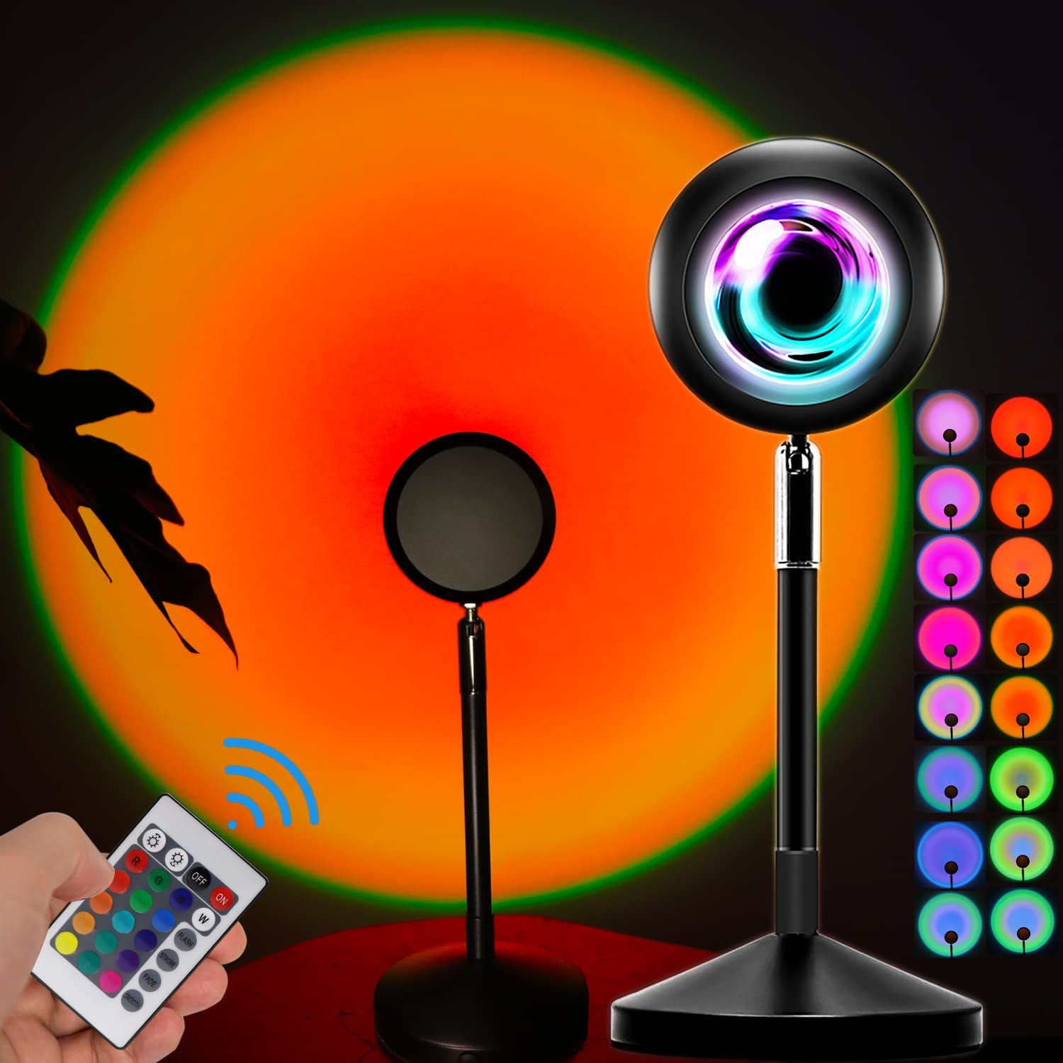 Sunset Projection Lamp Multiple 16 Colors Remote Control 360 Degree