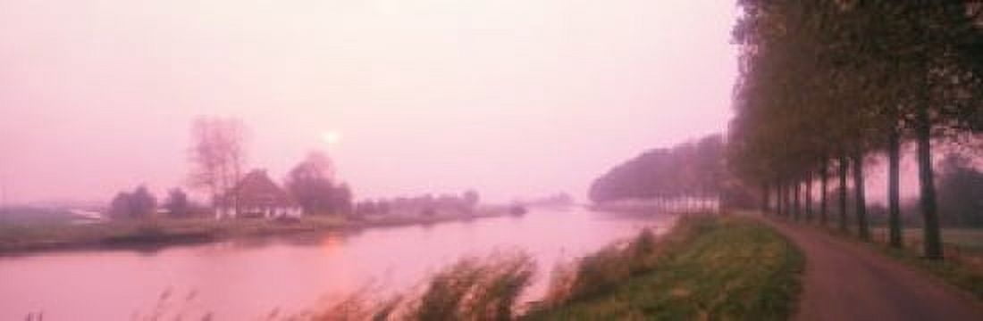 Sunset Pumerend Netherlands Canvas Art - Panoramic Images (36 x 12)