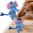 thumbnail image 1 of Sunset Pup Orange Elephant Plush Dog Toy Squeaky Crinkle Snuffle Toy Treat Dispensing Chew-Resistant Puppy Teething Tug of War Interactive Toy for Light Moderate Chewers, 1 of 7