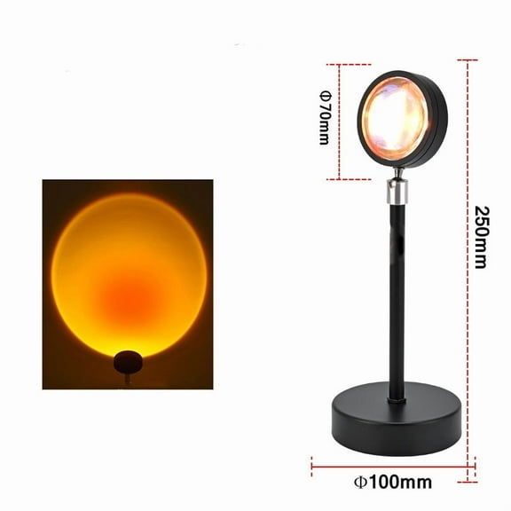 Sunset Red LED Sunset Light Projector USB Powered 180 Rotating Night Light