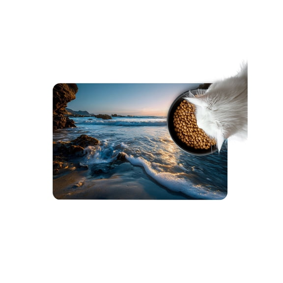 Sunset Reef Doormat Non Slip Diatomaceous Earth Door Mat Absorbent Quick Dry Soft Washable Entrance Rug for Bathroom Laundry Room 24"x36"