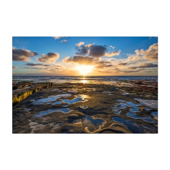 Sunset Reef - San Diego California Photography Unframed Wall Art Print 24 x 36 inches