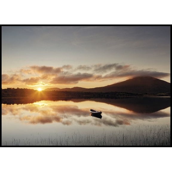 Sunset Reflections Poster Wall Art, Modern Wall Decor For Living Room Bedroom, 8x12 UNFRAMED