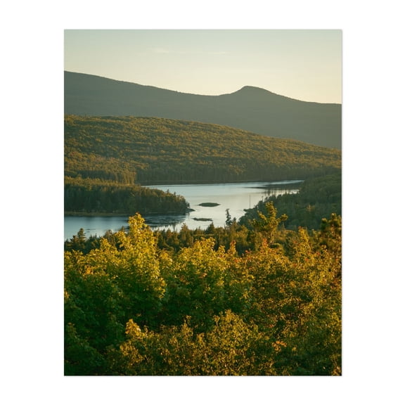Sunset Rock Views, Catskill Mountains 01 - Hunter New York Photography Landscape Nature Autumn Forest Mountain Scenic Rural Unframed Wall Art Print 20 x 24 inches