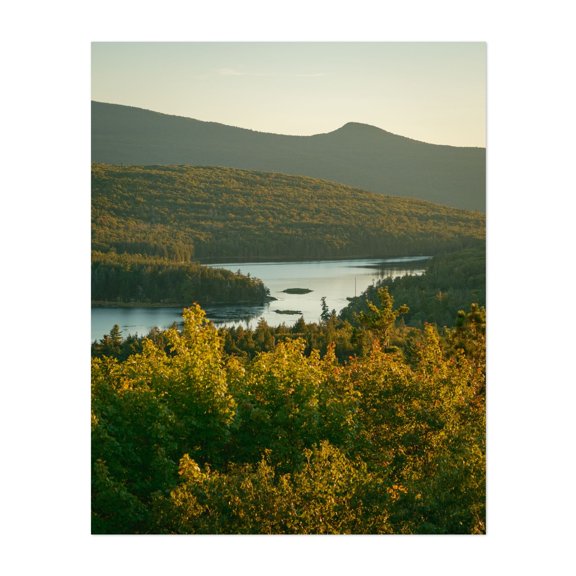 Sunset Rock Views, Catskill Mountains 01 - Hunter New York Photography Landscape Nature Autumn Forest Mountain Scenic Rural Unframed Wall Art Print 6 x 8 inches