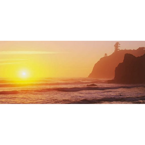 Sunset at Ruby Beach, Olympic National Park, Washington State Credit as: Dennis Flaherty / Jaynes Gallery Poster Print by Jaynes Gallery (36 x 24) # US48BJY1277