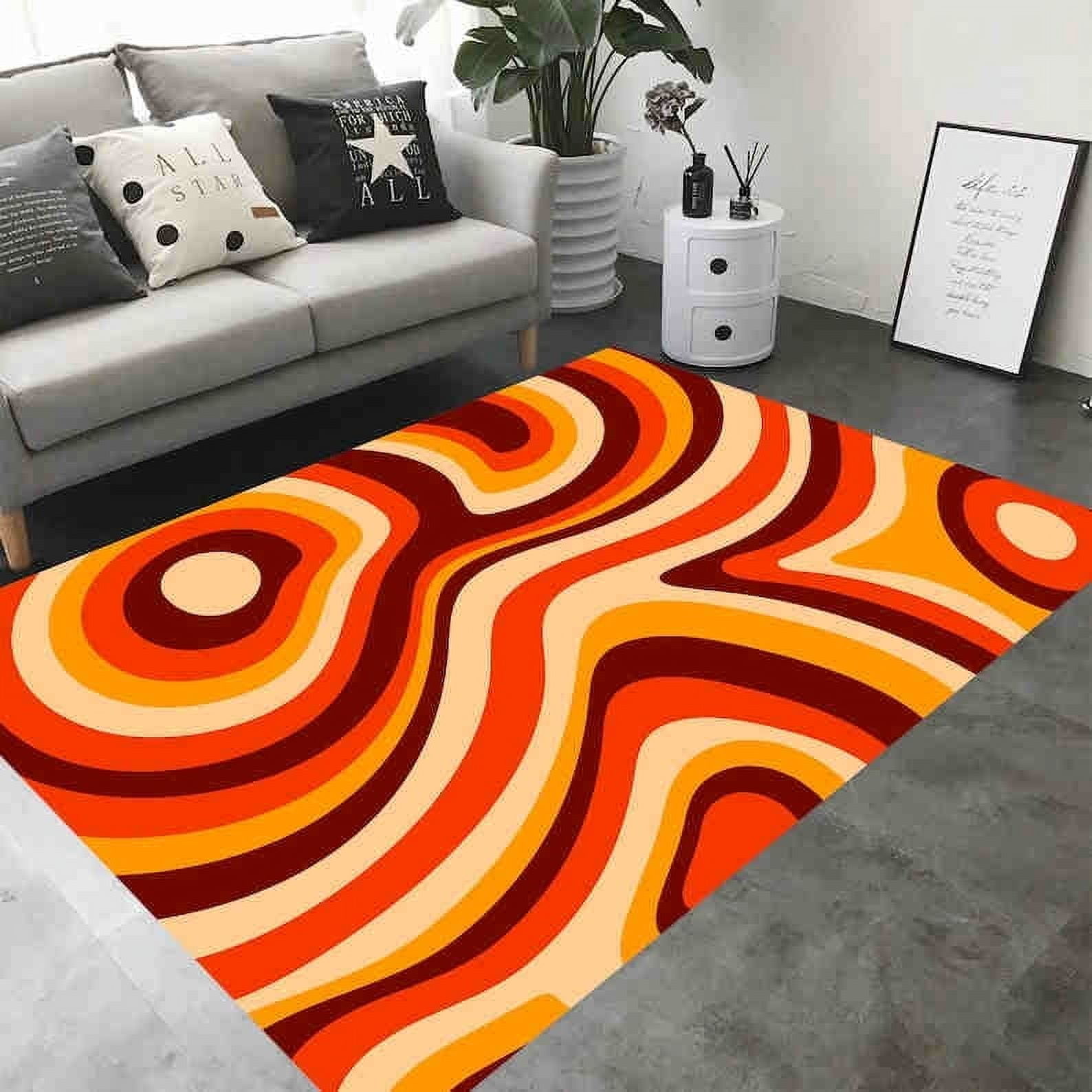 Sunset Rug Mid Century Area Rug Home Office r Modern Carpet Multi Color ...